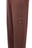 Button Detail Wide Leg Trousers On