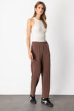 Button Detail Wide Leg Trousers On