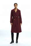 Ekol Belted Coat with Epaulette Sleeves