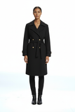 Ekol Belted Coat with Epaulette Sleeves