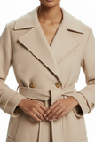 Ekol Belted Coat with Epaulette Sleeves