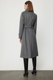 Ekol Belted Coat with Epaulette Sleeves