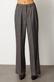 Ekol Plaid Wide Leg Trousers