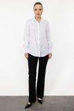 Ekol Oversize Gömlek Yaka Uzun Kollu Minimalist Kadın Bluz - Günlük & Şık