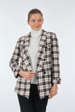 Ekol Kadın Kareli Midi Blazer Ceket - Şık ve Rahat