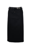 Ekol Women's Midi Length Minimalist Pencil Skirt - Everyday Chic