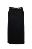Ekol Women's Midi Length Minimalist Pencil Skirt - Everyday Chic