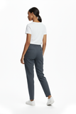 Ekol Minimalist Women's Trousers - High Waist Slim Fit Midi