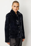 Ekol Plush Coat with Patch Pockets