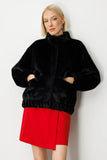 Ekol Fur-Trimmed Collar Belted Coat