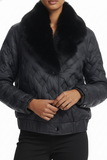 Ekol Fur-Trimmed Padded Jacket, Black.