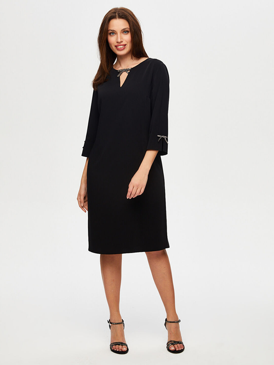 Faik Sönmez Evening Dress with Stone Bow Accessory S25ABY022