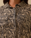 Plus size patterned dress with pocket details Gala-Xi