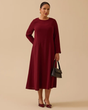 Büyük Beden Basic Midi Elbise Gala-Xi