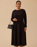 Büyük Beden Basic Midi Elbise Gala-Xi