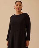 Büyük Beden Basic Midi Elbise Gala-Xi