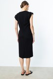 On Minimalist Round Neck Short Sleeve Midi Casual Dress