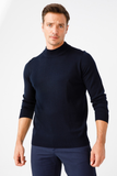 Men's Basic Half Turtleneck Thin Knit Sweater Pattern
