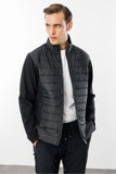 Men's Quilted Tracksuit Top with Pattern