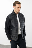 Men's Quilted Tracksuit Top with Pattern