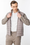 Men's Quilted Tracksuit Top with Pattern