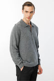 Men's Polo Collar Basic Wool Sweater Pattern