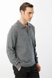 Men's Polo Collar Basic Wool Sweater Pattern
