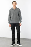 Men's Polo Collar Basic Wool Sweater Pattern