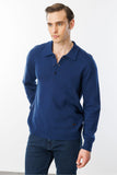 Men's Polo Collar Basic Wool Sweater Pattern