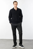Men's Polo Collar Basic Wool Sweater Pattern