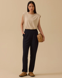 Elastic waist ankle length sweatpants Scl