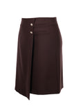 Ekol Asymmetrical Midi Skirt - Minimalist Everyday & Office Chic