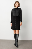 Ekol Button-Front Knee-Length Cashmere Skirt