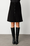 Ekol Button-Front Knee-Length Cashmere Skirt