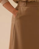 Büyük Beden Cepli Düz Etek Gala-Xi