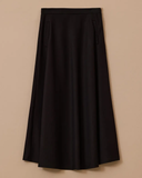 basic flared long skirt Scl