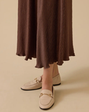 Textured midi skirt Scl