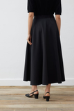 Tailor Shop Minimalist Midi A-Line Skirt - Casual & Chic