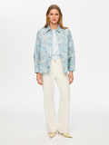Faik Sönmez Self-Embroidered Sequin Patterned Denim Jacket US26JCK003
