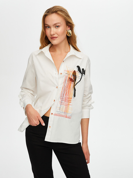 Faik Sönmez Women's Shirt 25YUS25GML002