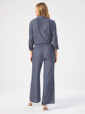 Faik Sönmez Minimalist Yüksek Bel Wide Leg Kadın Pantolon - Günlük Kullanım