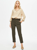 Faik Sönmez Minimalist Yüksek Bel 7/8 Kadın Pantolon - Modern Kesim