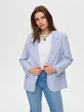 Faik Sönmez Oversize Striped Women's Jacket - Minimalist Style
