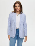 Faik Sönmez Oversize Striped Women's Jacket - Minimalist Style