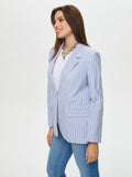 Faik Sönmez Oversize Striped Women's Jacket - Minimalist Style