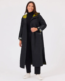 Gala-xi Plus Size Patterned Hooded Trench Coat 10002422614002
