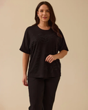 Gala-xi Kadın Büyük Beden Taş Detaylı T-Shirt 10002512414007