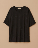 Gala-xi Kadın Büyük Beden Taş Detaylı T-Shirt 10002512414007