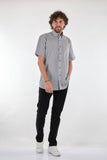 Gallini World Oversize Minimalist Kısa Kol Erkek Gömlek - Günlük Tarz