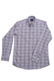 Giant Men's Plaid Long-Sleeve Shirt - Modern Fit Casual Business Shirt